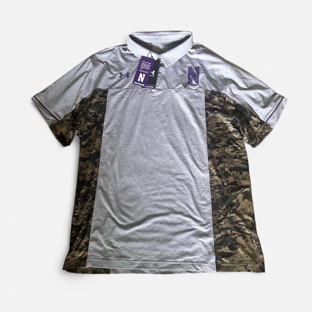 Under Armour Gray and Camo Polo Shirt
